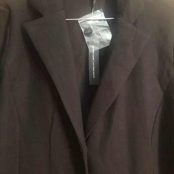 Tahari My Perfect Shape Women’s Size 1X Rayon Blend Black Notched Collar Blazer